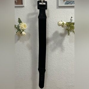 Black Wide Belt with Buckle